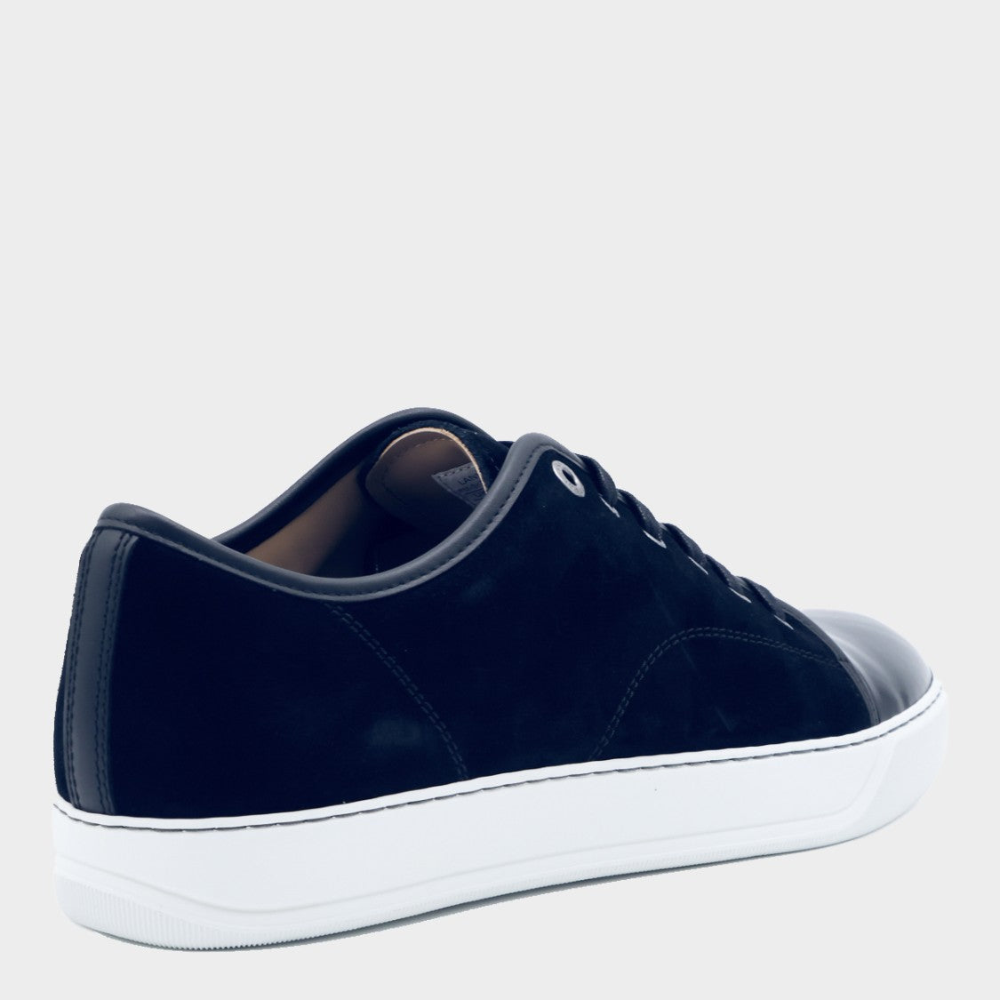 Lanvin Low-Top Sneakers With Glossy Toe Cap