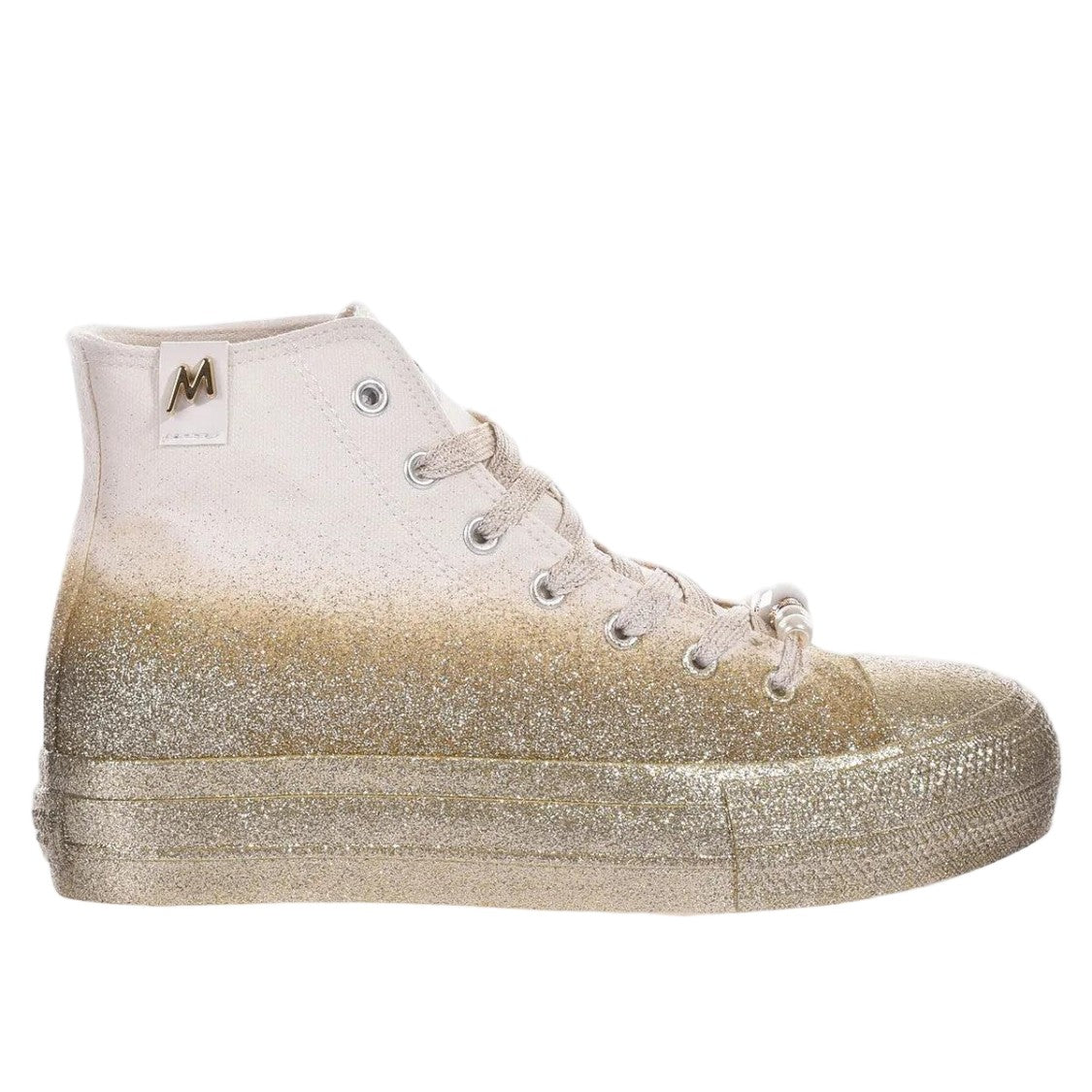 Mimanera Mimanera Airlines Platform Gold Glitter Sneakers