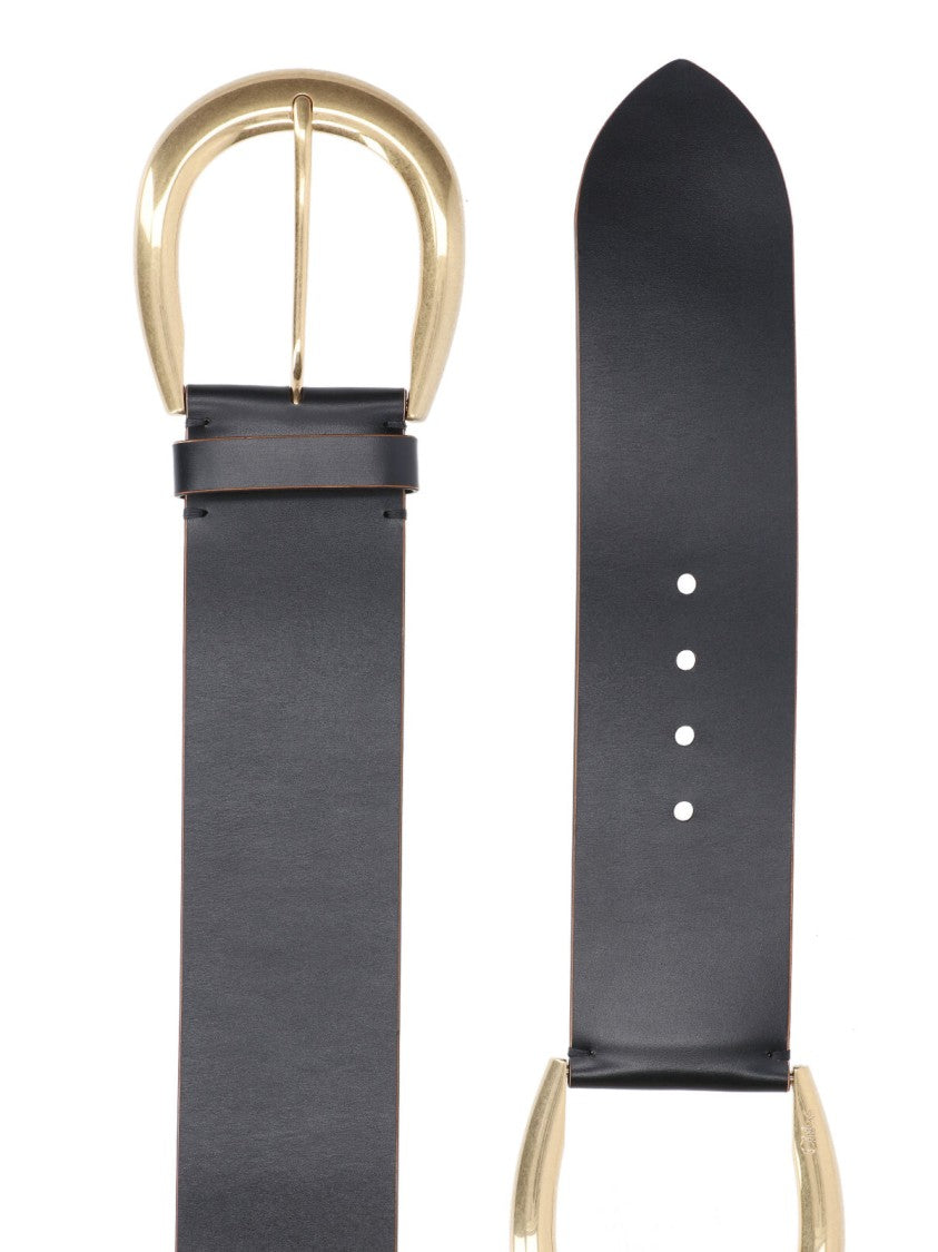 Chloé Leather Belt With Buckle – Black