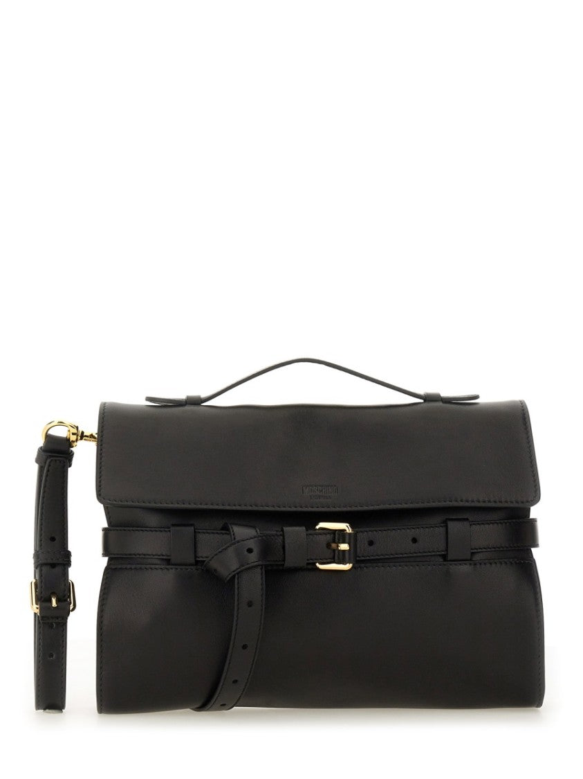 Moschino Nappa Leather "Tie Me" Clutch