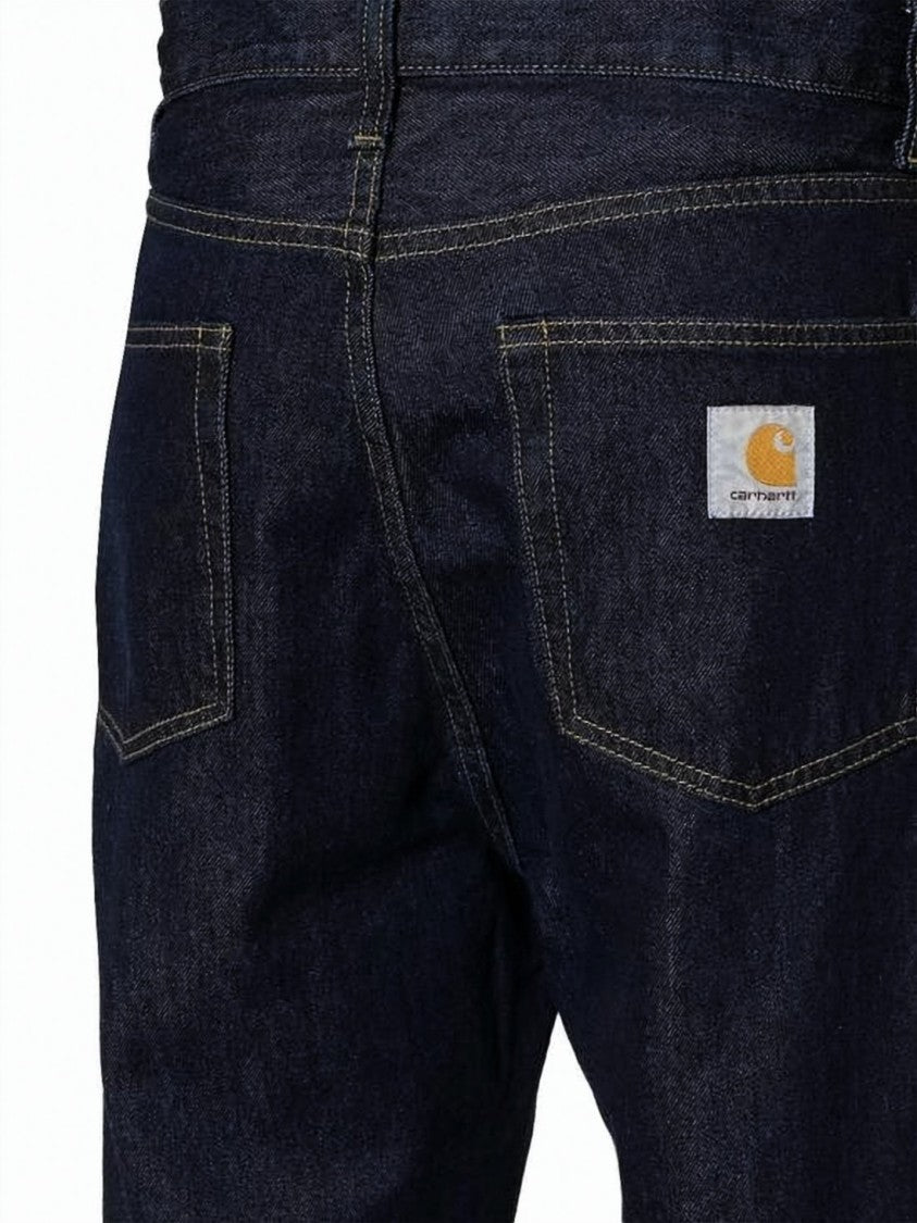 Carhartt Wip Relaxed Wide-Leg Denim Pants With Five-Pocket Design