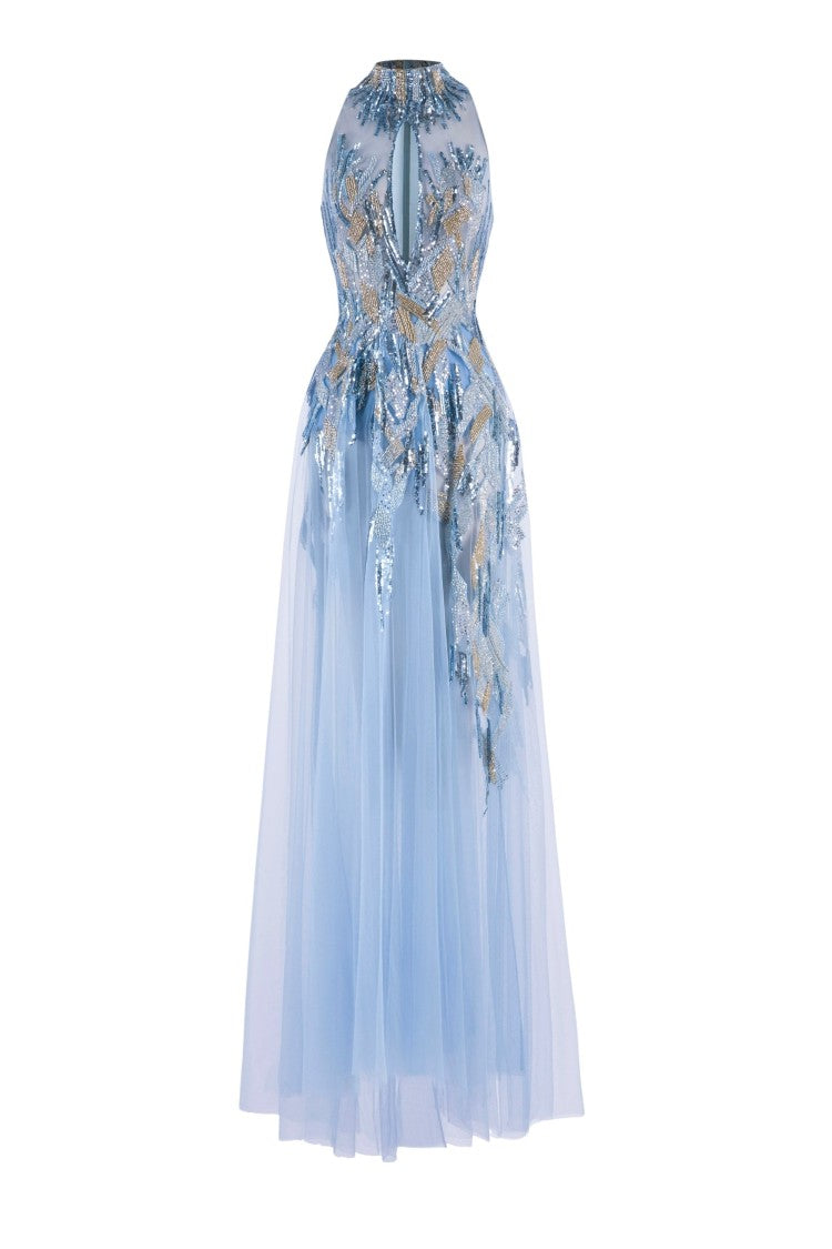 Saiid Kobeisy Long Embroidered Dress