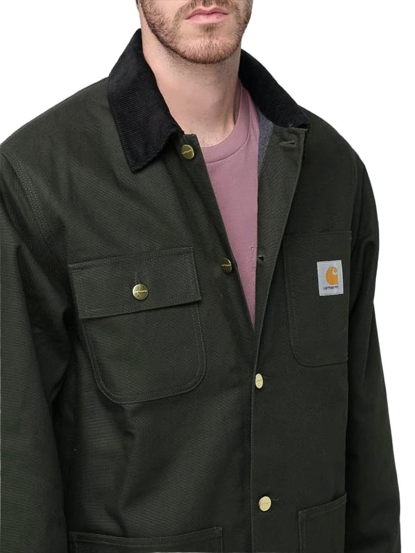 Carhartt Wip Boxy Dark Green Canvas Coat