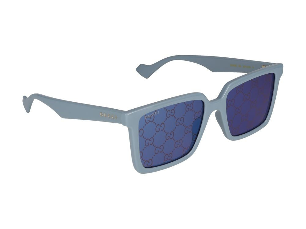 Gucci Light Blue Square-Frame Injected Sunglasses