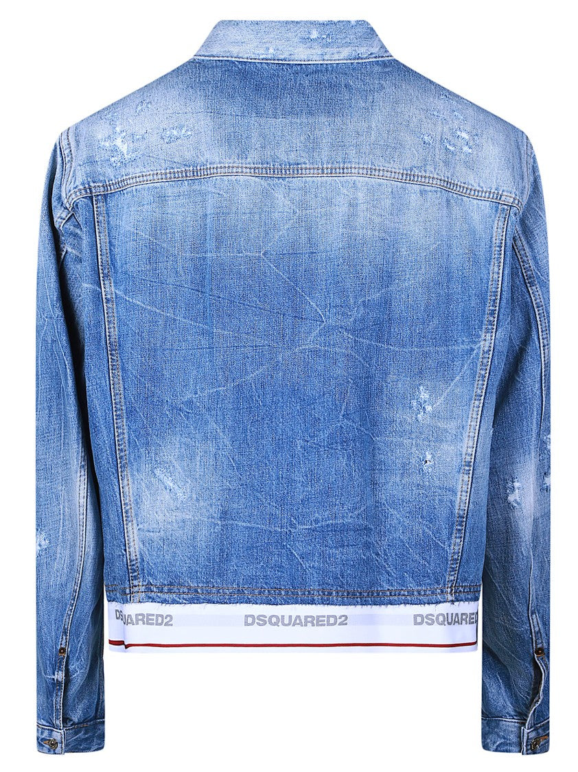 Dsquared2 Over Cotton Denim Jacket