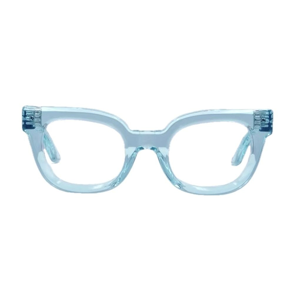 Panetti Eyewear Krystal Next Aquamarine Squared Frame Eyewear