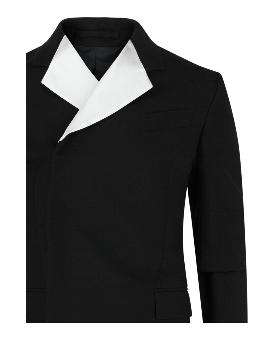 Ferragamo Silk Trimmed Double-Breasted Blazer