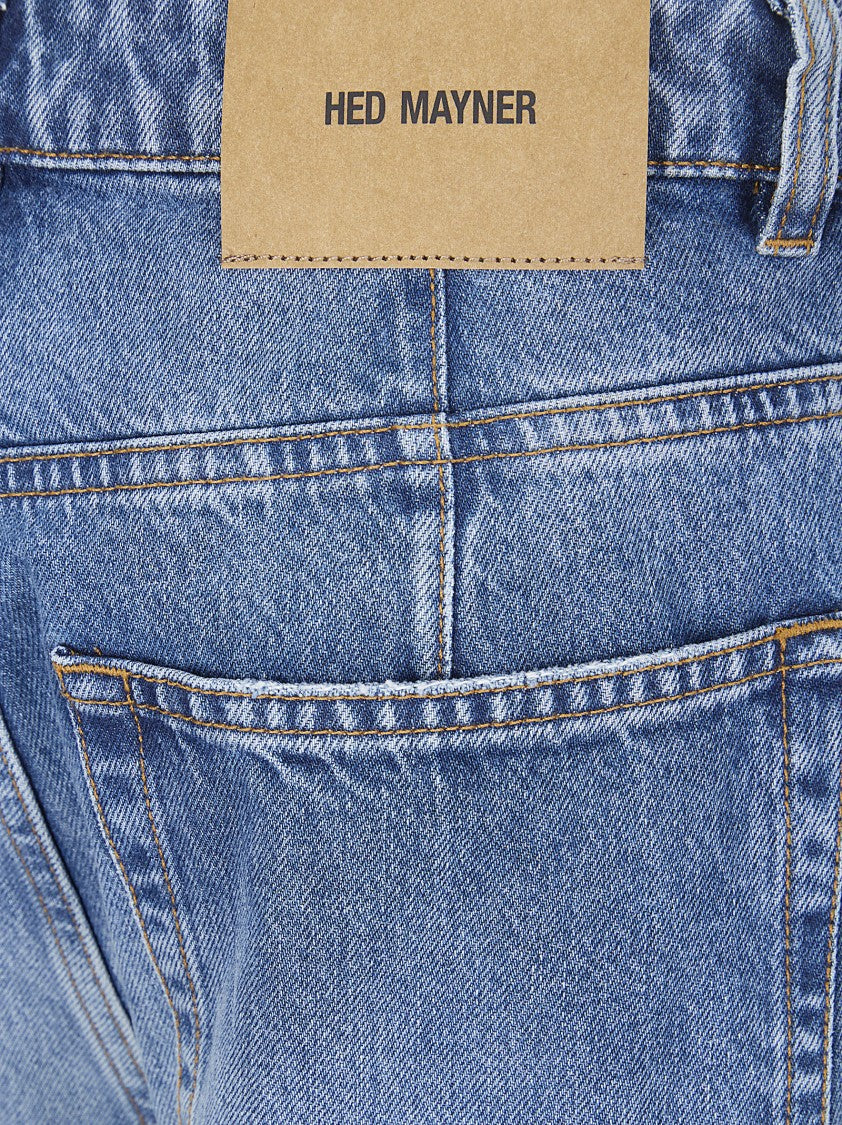 Hed Mayner Blue Denim Oversized High-Waist Jeans