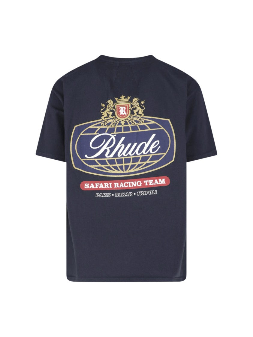 Rhude Boxy-Fit T-Shirt With Graphic Racing Motif