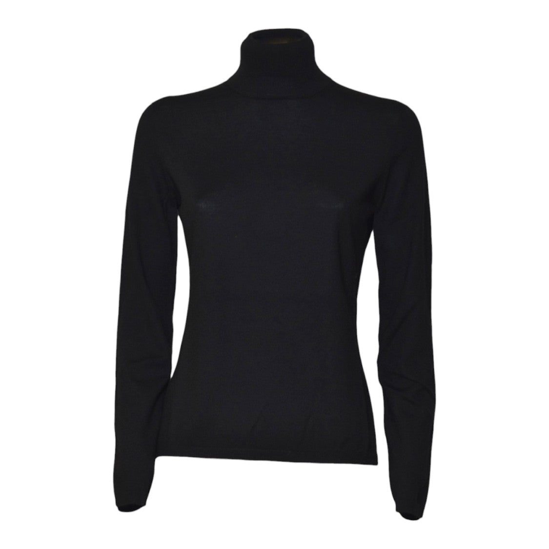 Max Mara Fitted Black Cashmere Sweater With High Turtleneck