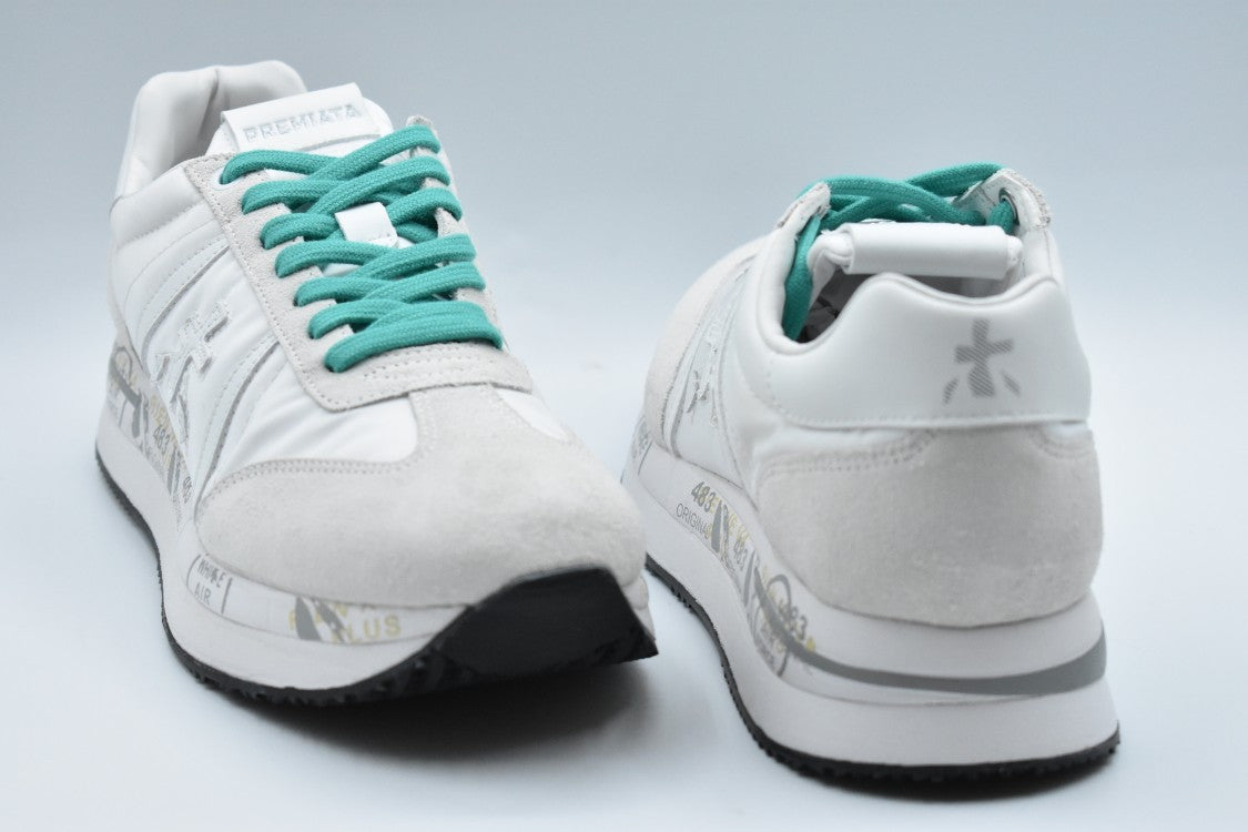Premiata Elevated White Sneakers With Distinctive Textures