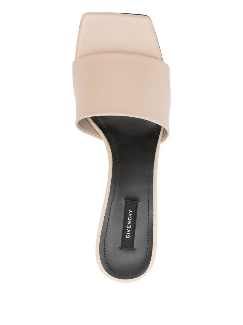 Givenchy Beige Silk And Nylon Wedge Sandals