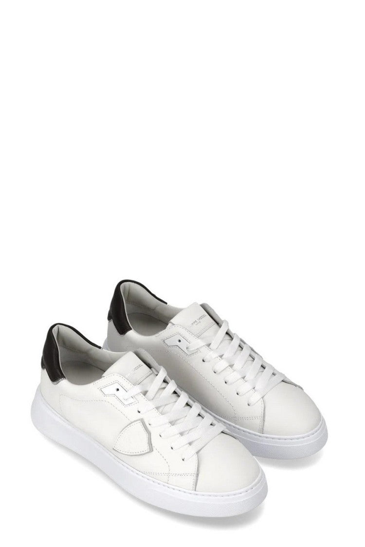 Philippe Model White Low-Top Leather Sneakers