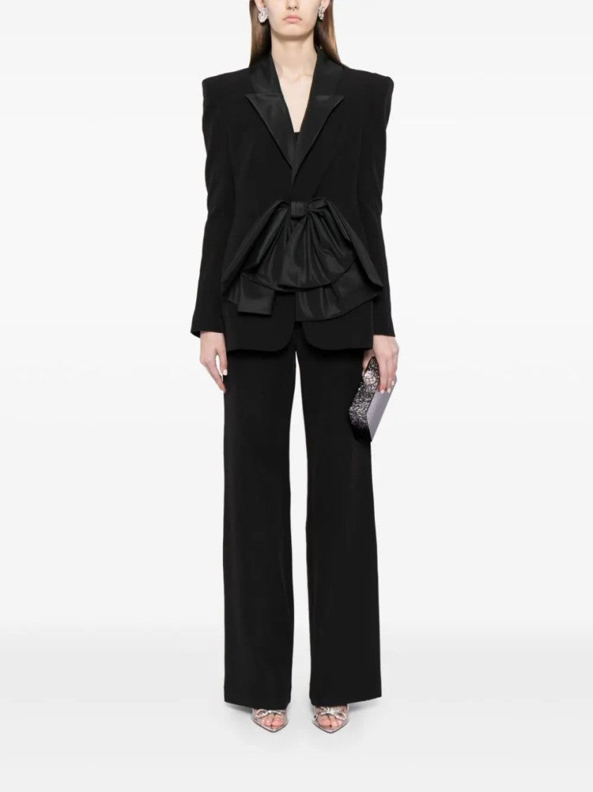 Saiid Kobeisy Crepe Tailored Jacket With Taffeta Collar