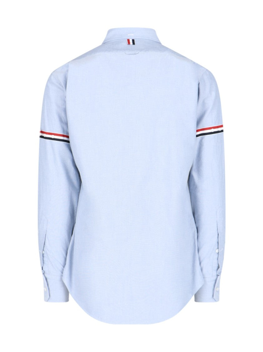 Thom Browne Tricolor Detail Shirt – Light Blue