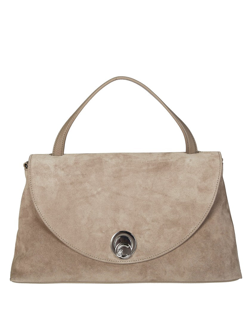 Coccinelle Structured Suede Handbag With Adjustable Strap