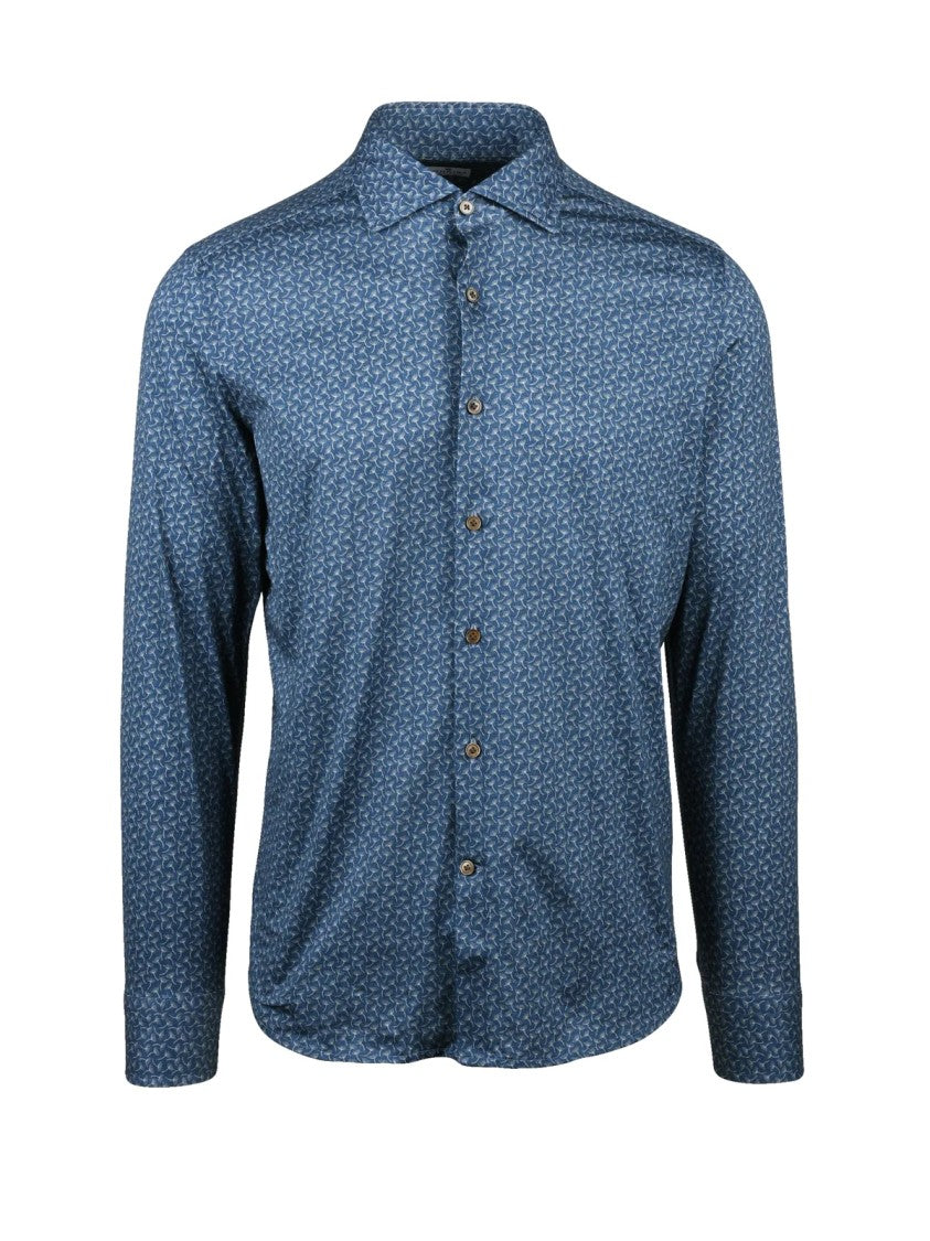 Sonrisa Fior Di Cotone Sonrisa Fior Di Cotone Shirt With Classic Collar And Intricate Pattern