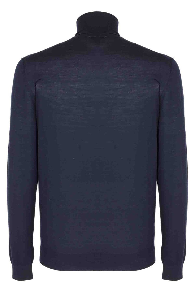 L.B.M. Deep Blue Wool Turtleneck Sweater