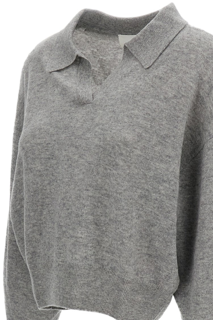 Lisa Yang Grey Katriel Mid-Weight Cashmere Polo Shirt