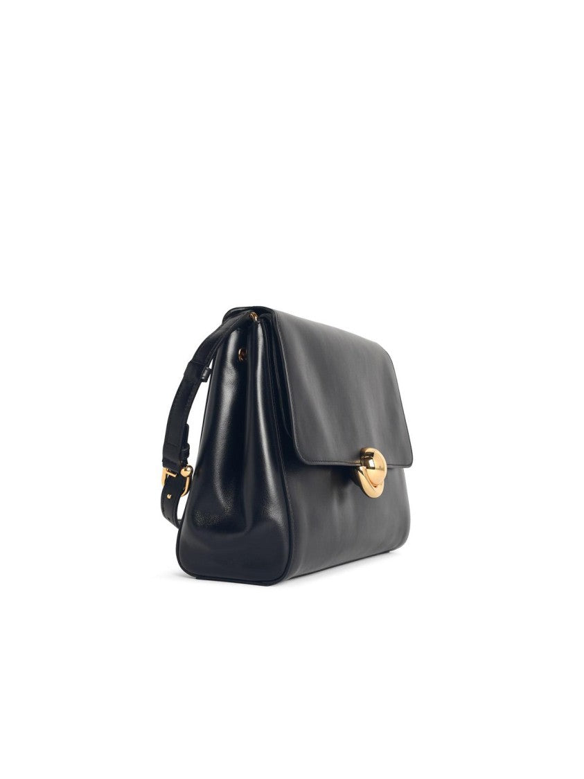 Furla 'S Domus' Black Leather Shoulder Bag