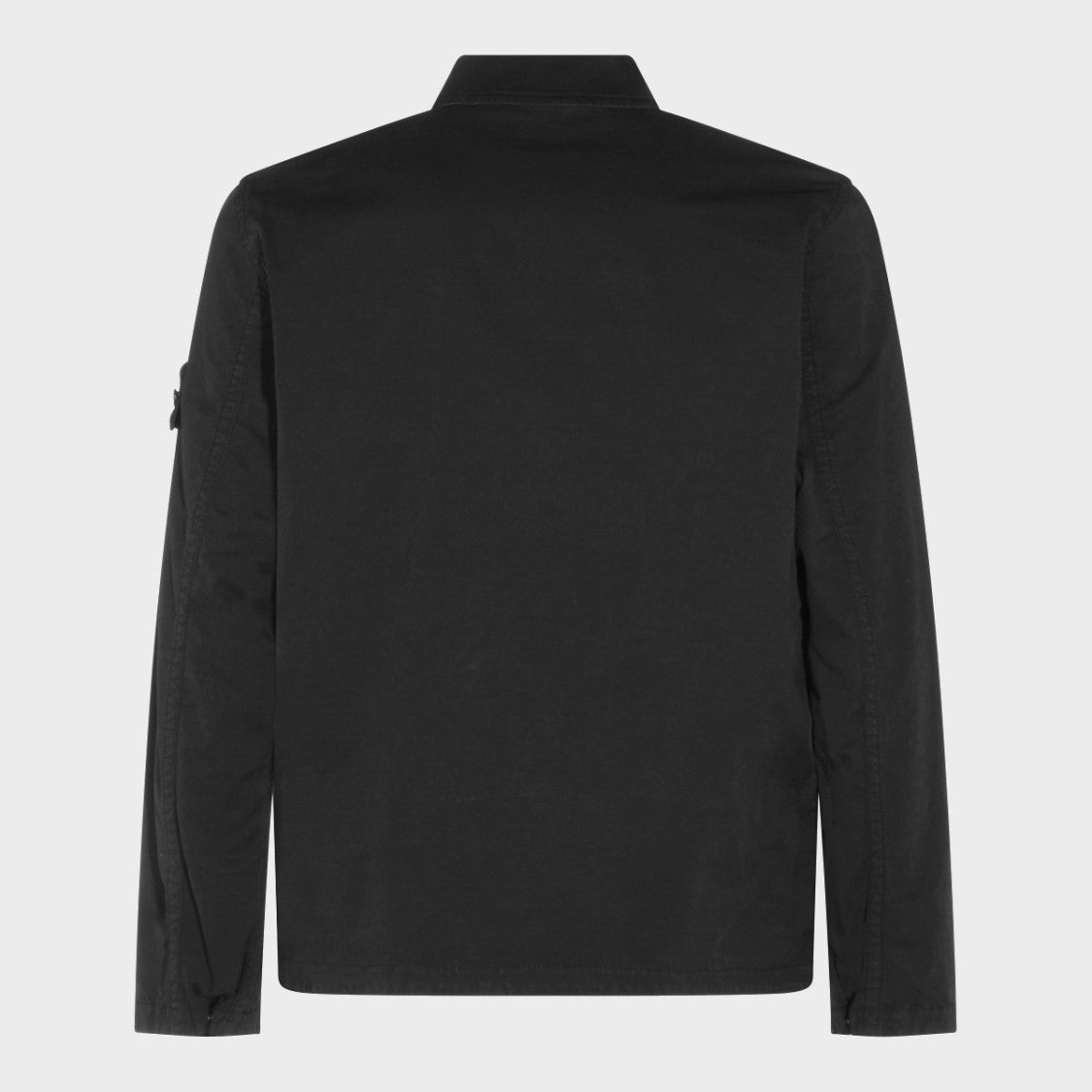 Stone Island Black Long-Sleeve Shirt With Classic Collar