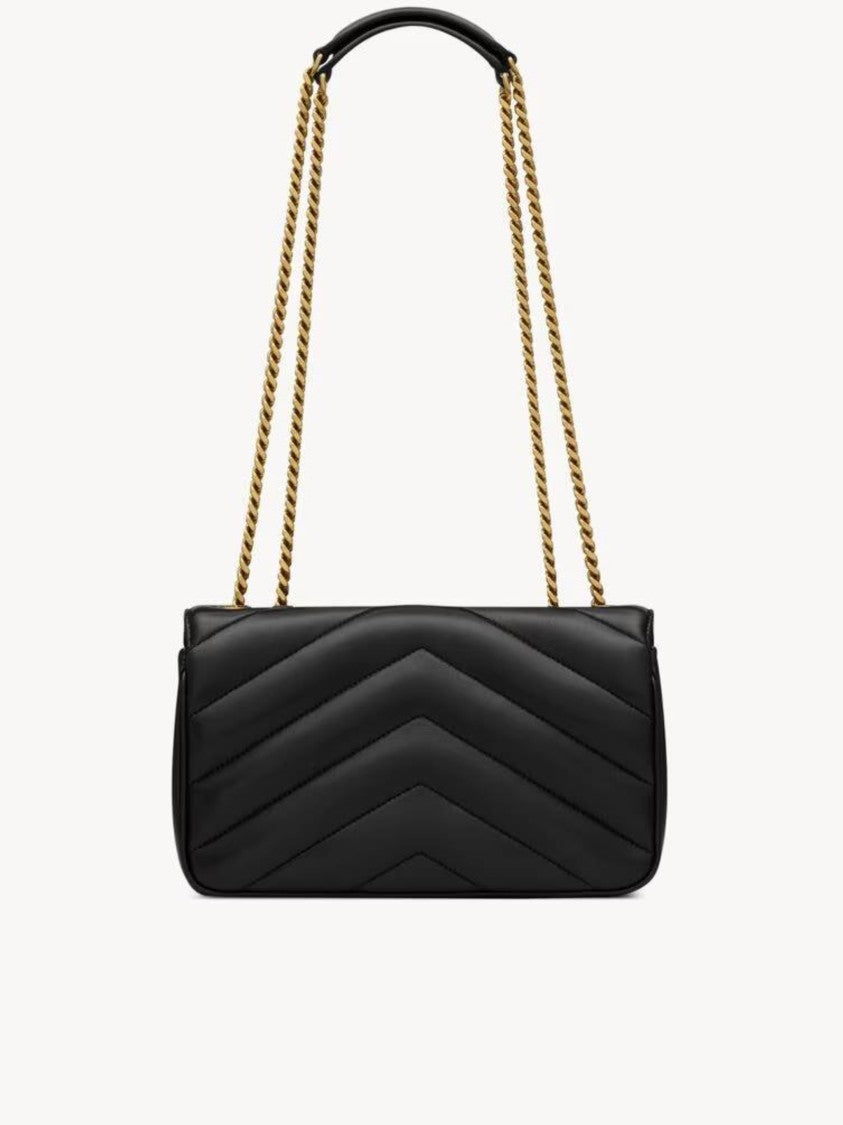 Saint Laurent Loulou S Quilted Chevron Chain Shoulder Bag