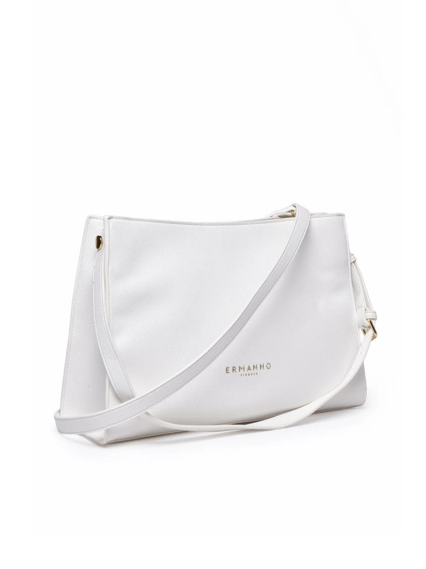 Ermanno Firenze Teresa Hobo Shoulder Bag With Magnetic Snap Closure And Metallic Emblem