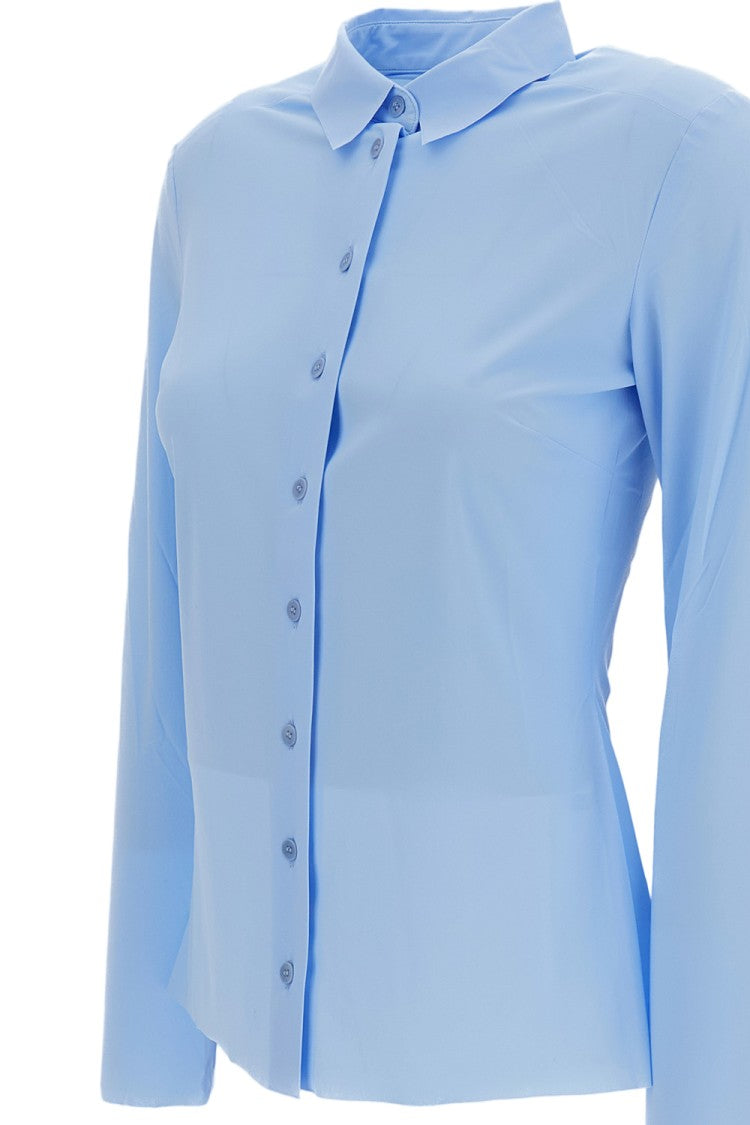 Irie' Clear Blue Button-Down Shirt With Classic Collar