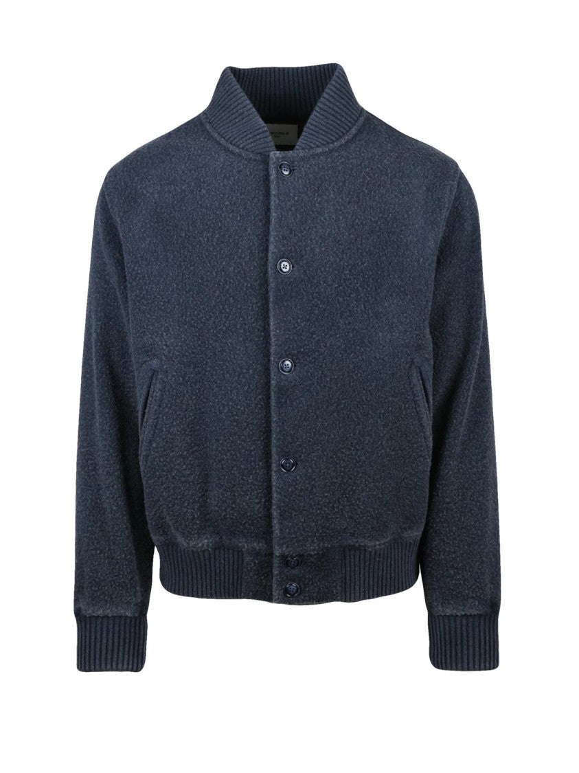 Circolo 1901 Navy Blue Virgin Wool-Blend Jacket