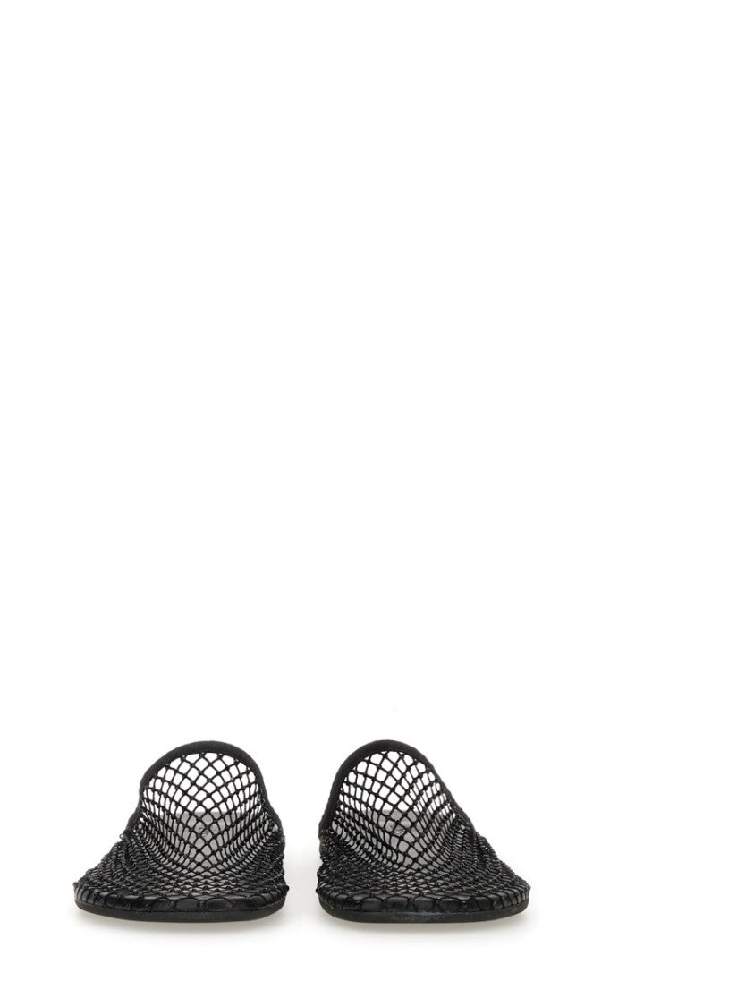 Alysi Black Mesh Slip-On Sabot In Mesh