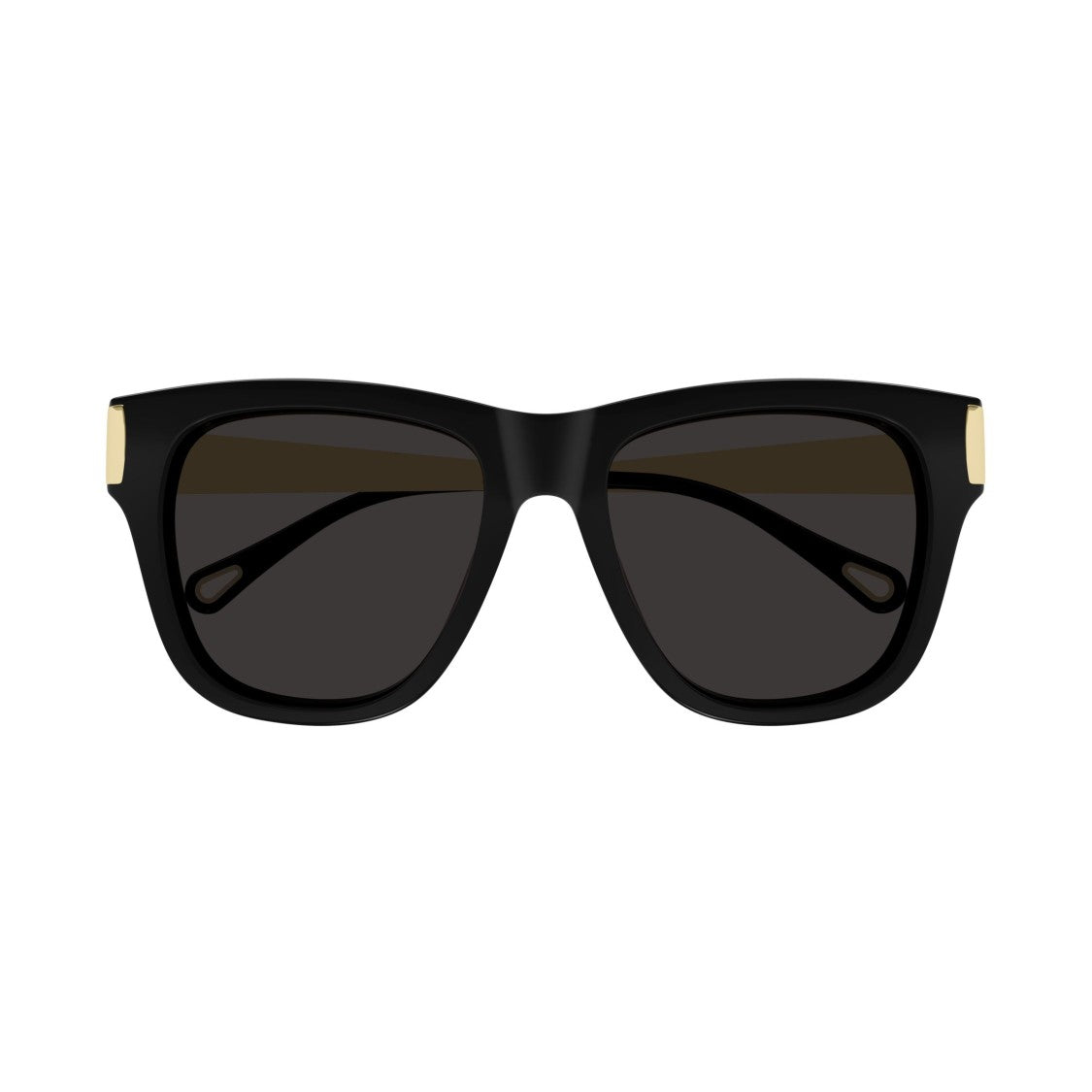 Chloé Bold Square Frame Sunglasses With Glossy Black Front