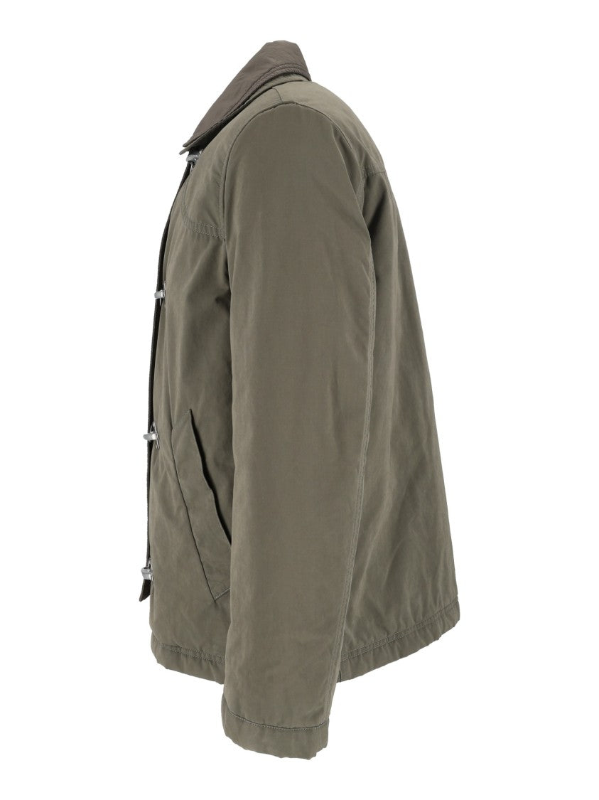Fay Dual Washed Boxy Padded Toggle Jacket