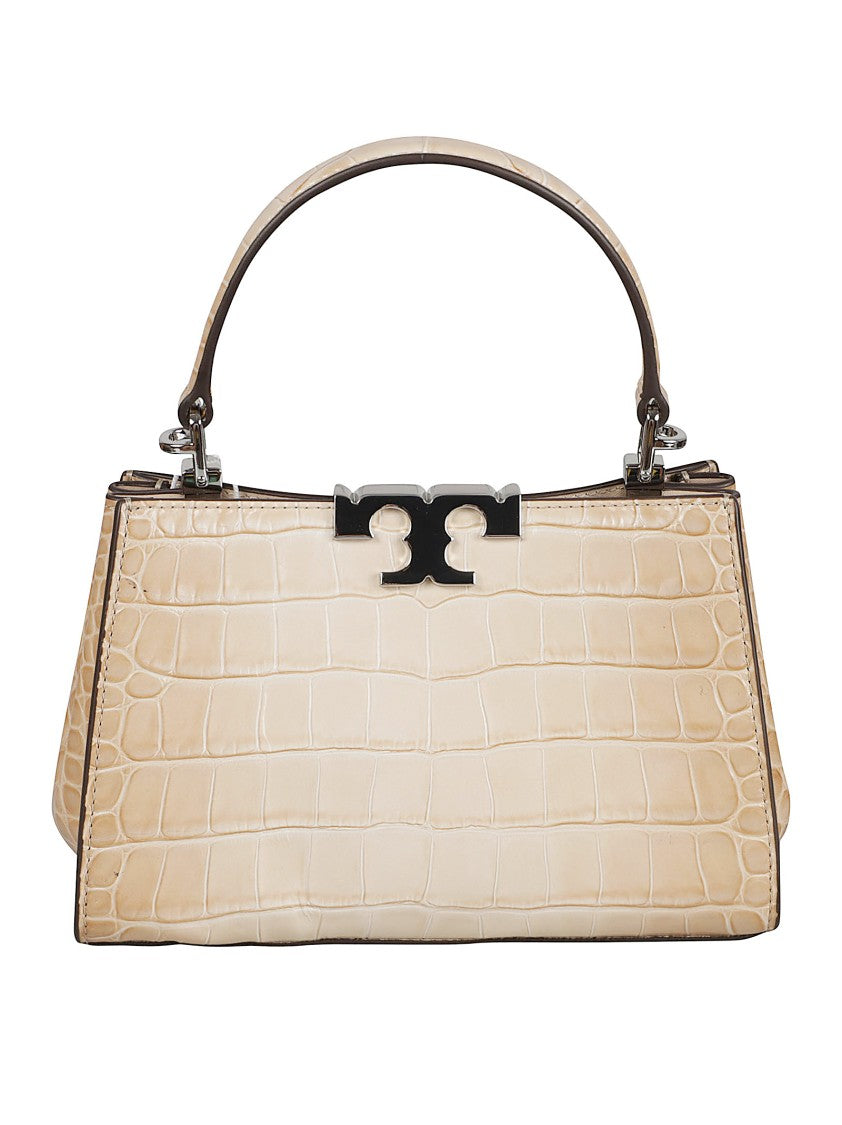 Tory Burch Structured Croc-Embossed Leather Handbag With Removable Strap