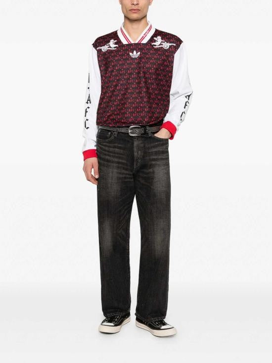 Adidas Long-Sleeve Training Shirt With Bold Graphic Design