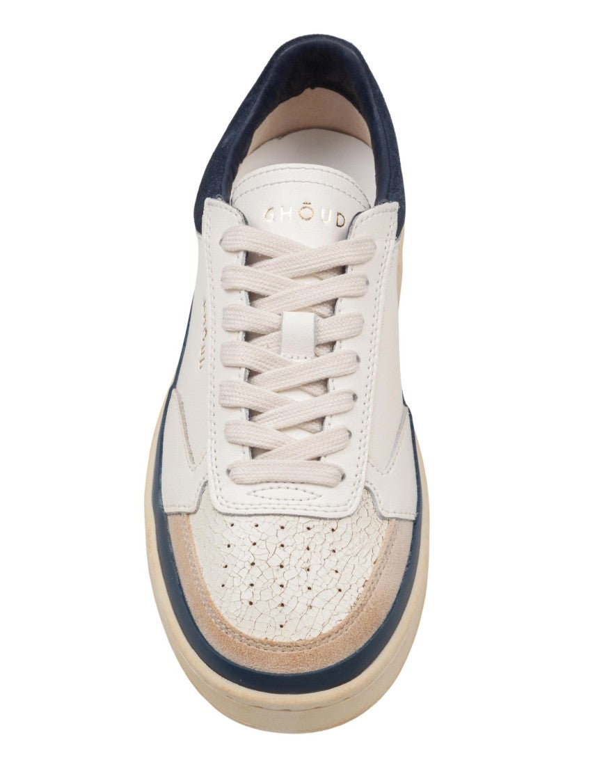 Ghoud Pads Crack Sneakers In White