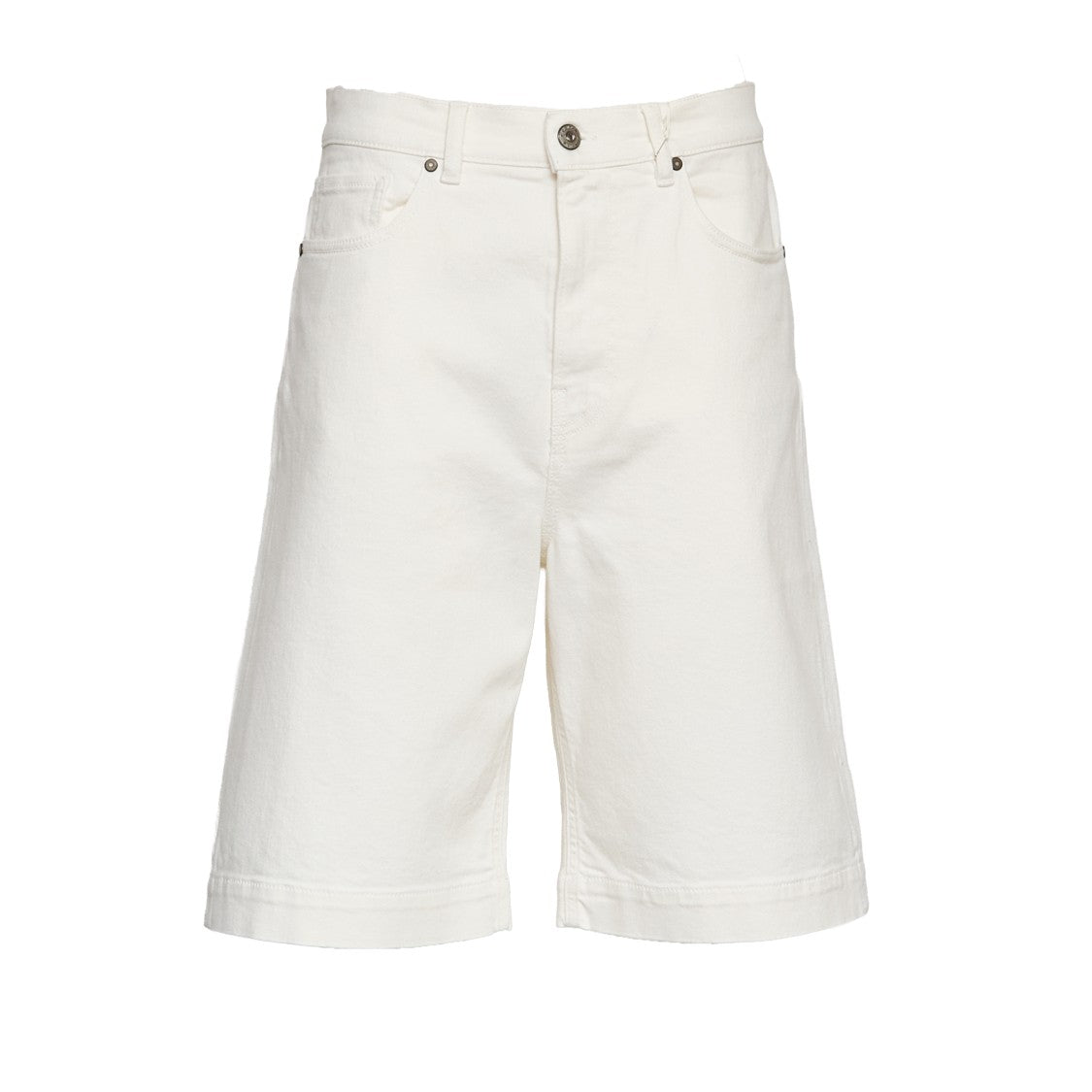 Parosh Cuoricini Cotton Drill Denim Shorts
