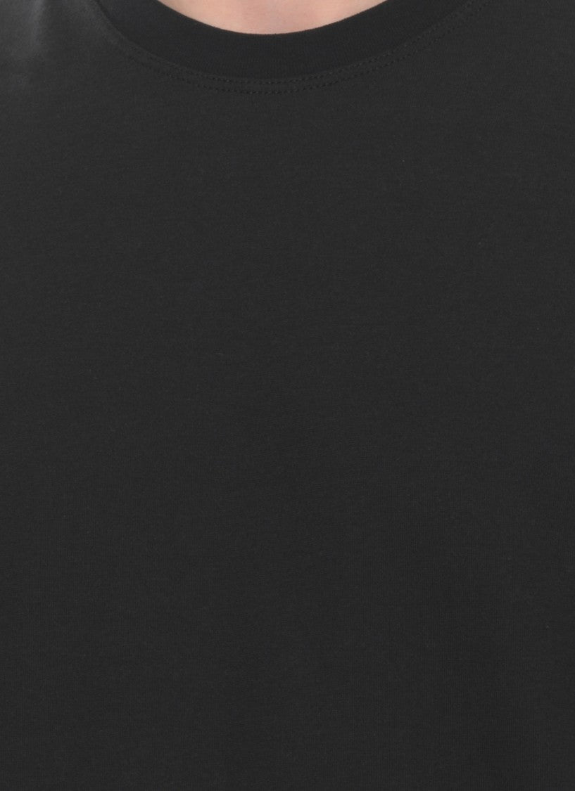 Zanone Black Cotton Crewneck T-Shirt