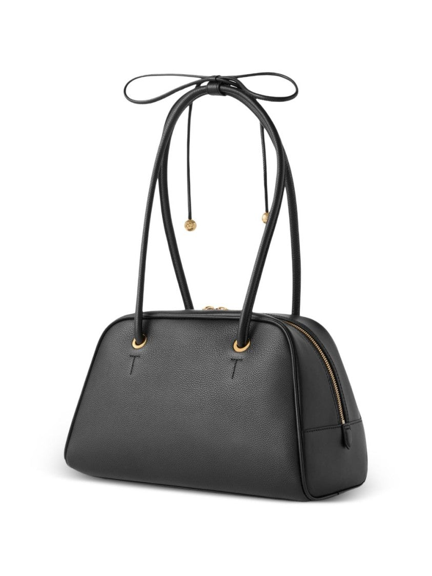 Furla Black Poppy Dome M Leather Handbag