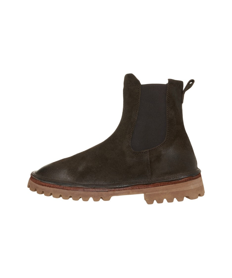 Moma Suede Ankle Boots With Elastic Side Panels