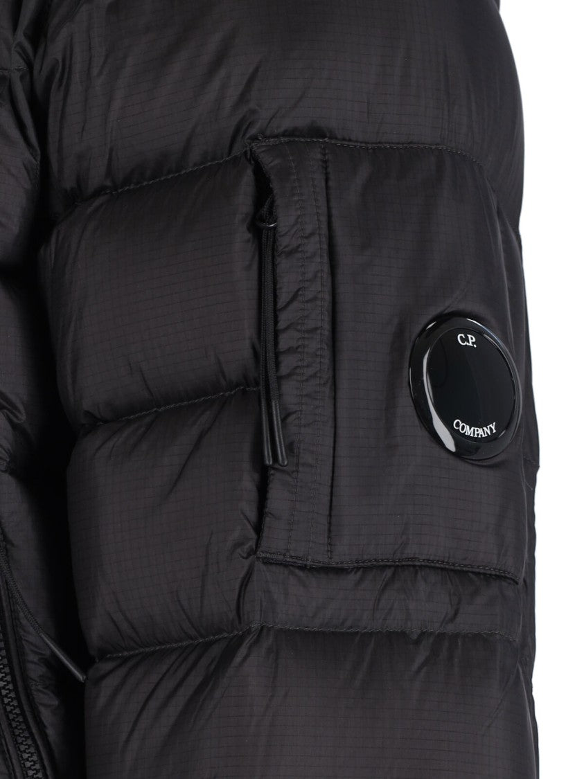 C.P. Company Logo Puffer Jacket – Blue