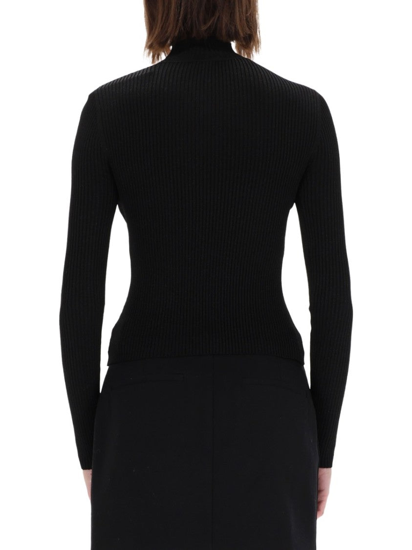 Versace Jeans Couture Fitted Ribbed Buckle Top