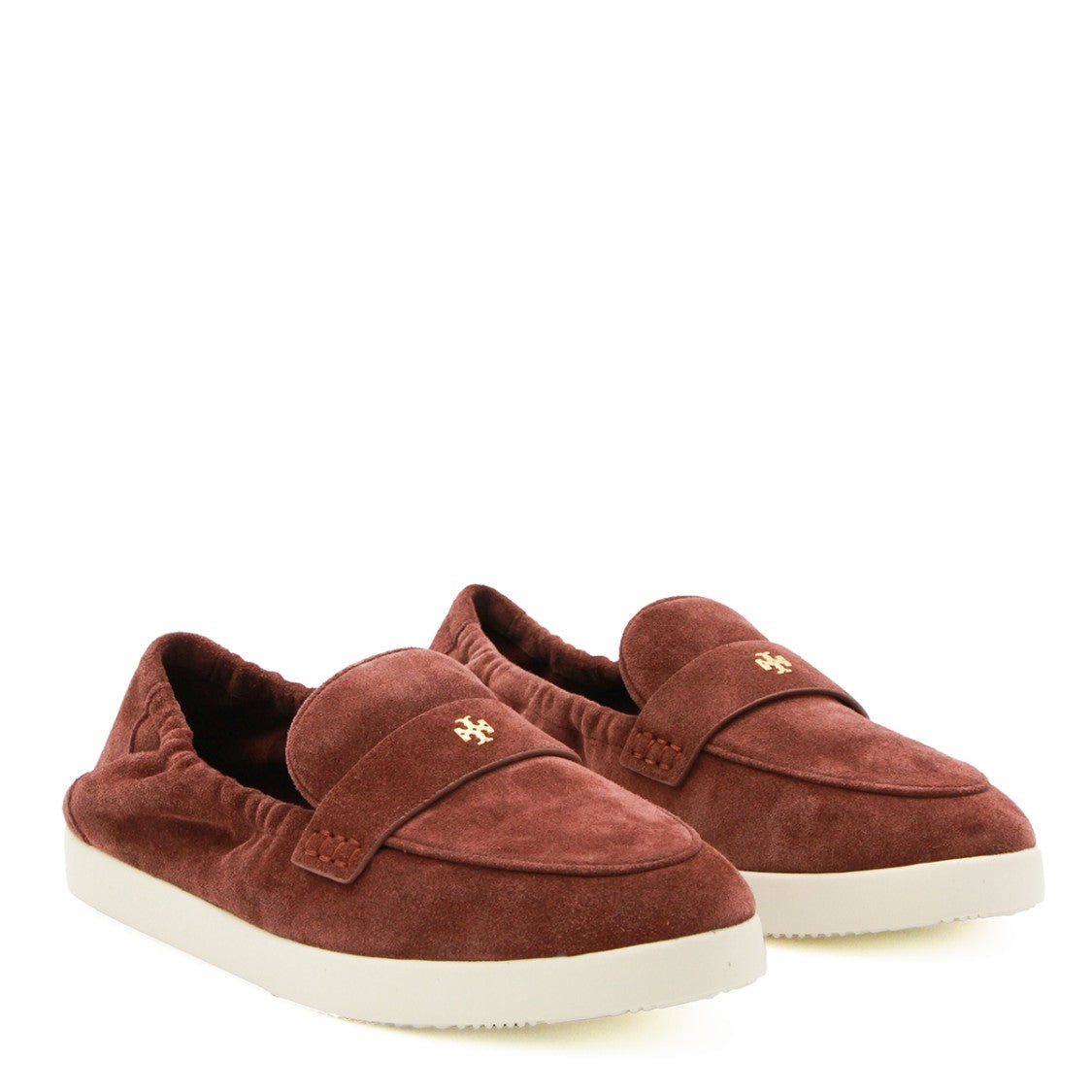 Tory Burch Cherry Suede Elasticated Loafers