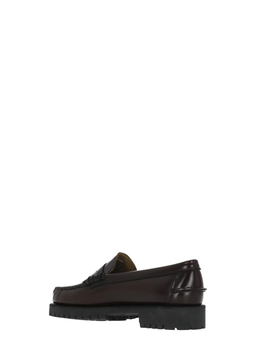 Sebago Dark Burgundy Patent Leather Commando Sole Loafers