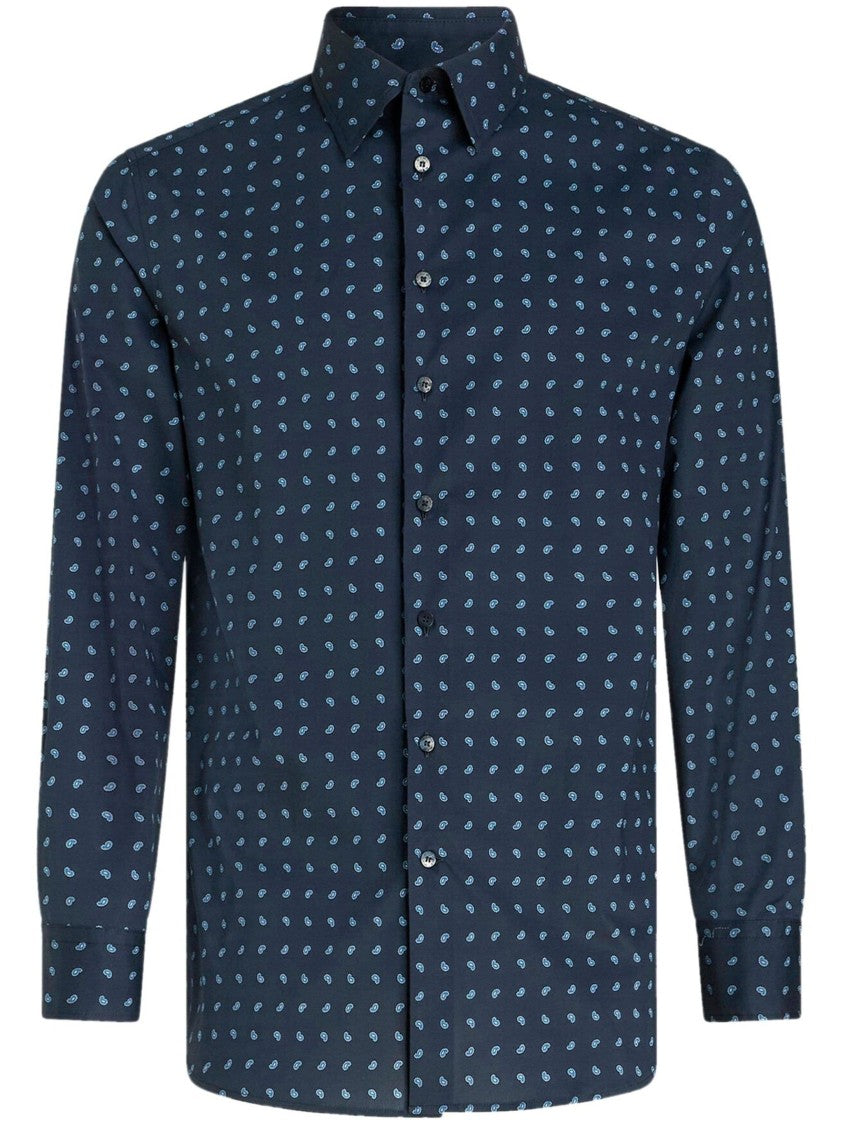 Etro Paisley-Patterned Long Sleeve Shirt With Classic Collar