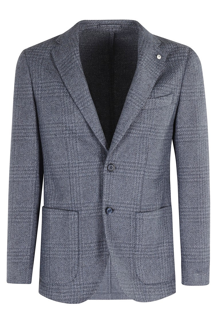L.B.M. Sophisticated Blue Wool Blend Jacket