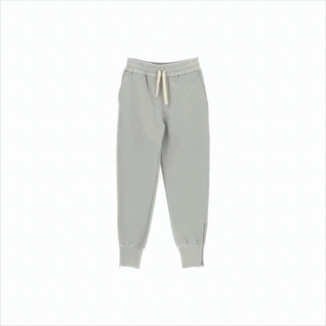 Jil Sander Tapered Grey Jogger Pants With Ribbed Cuffs
