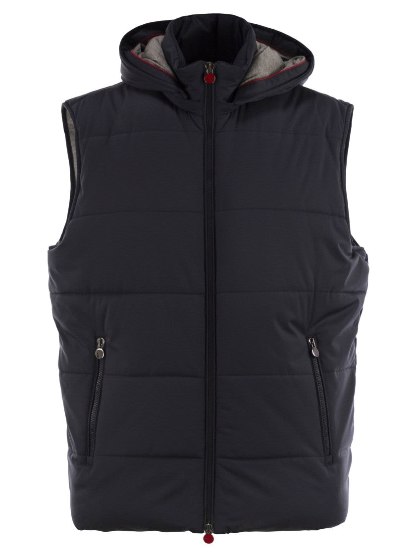 Kiton Hooded Sleeveless Jacket