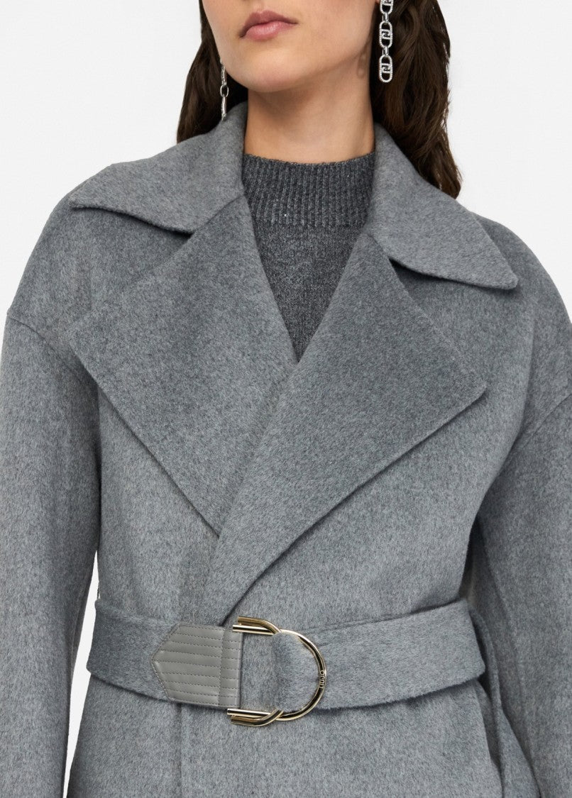 Liu Jo Tailored Wool Blend Coat With Belt