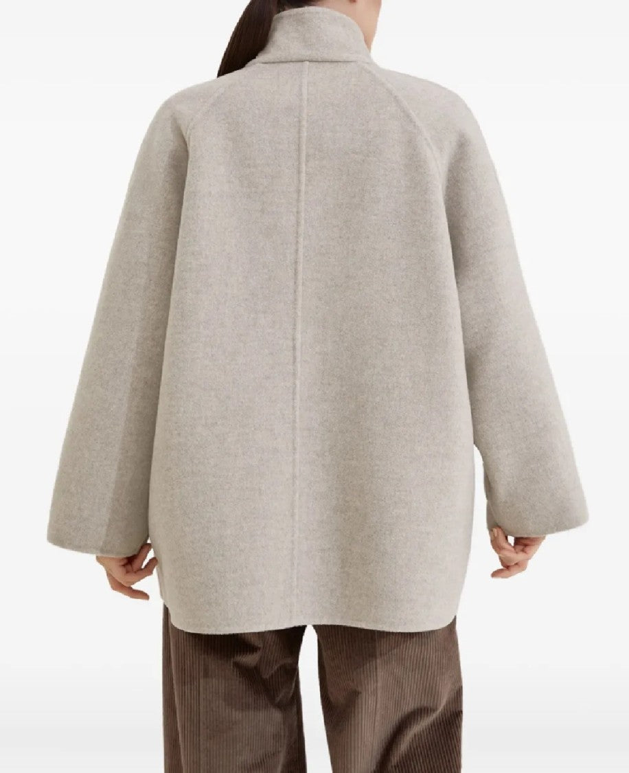 Brunello Cucinelli Double-Breasted Short Coat With Wide Sleeves