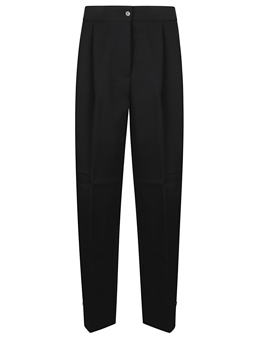 The Frankie Shop Tailored Black Doyer Trousers With Front Pleat